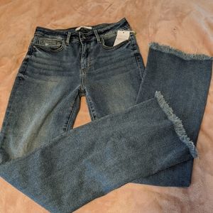 NWT High rise SE Stilleto bootcut jeans w/raw hem